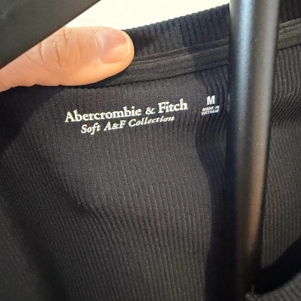 Black Short Sleeve Henley Top Bodysuit - Picture 3 of 4